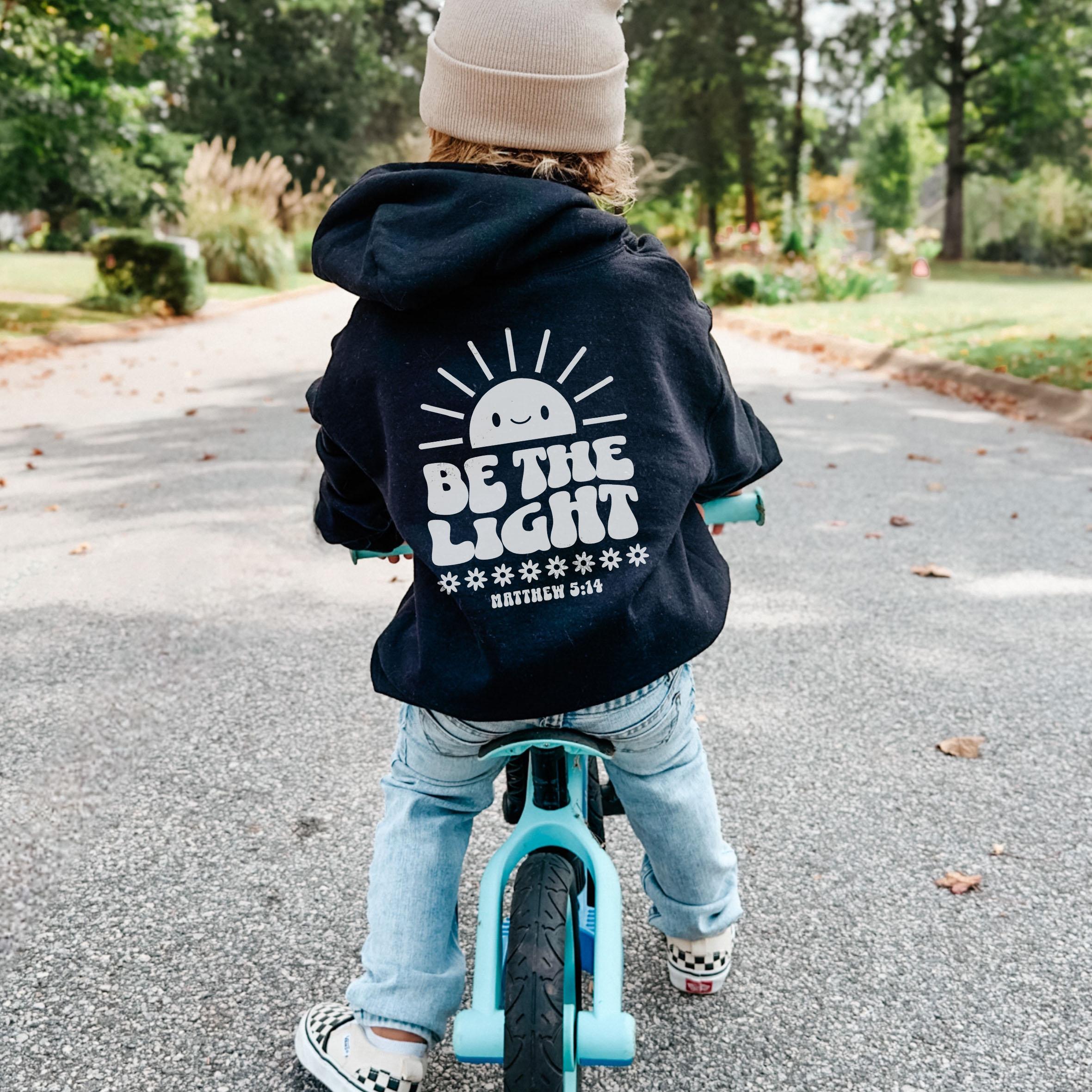 Kids Christian Hoodie Be The Light