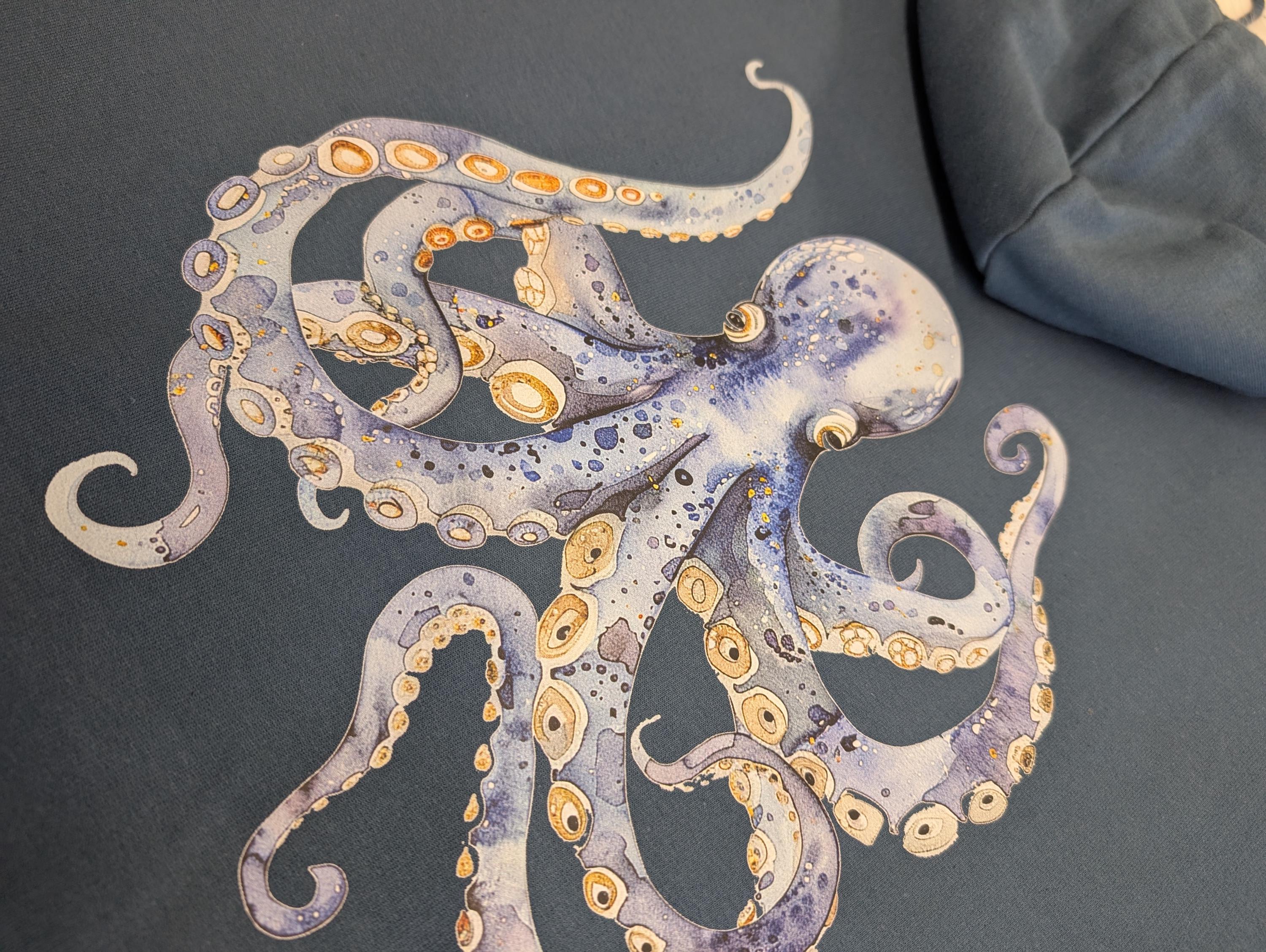 Watercolour Octopus Hoodie