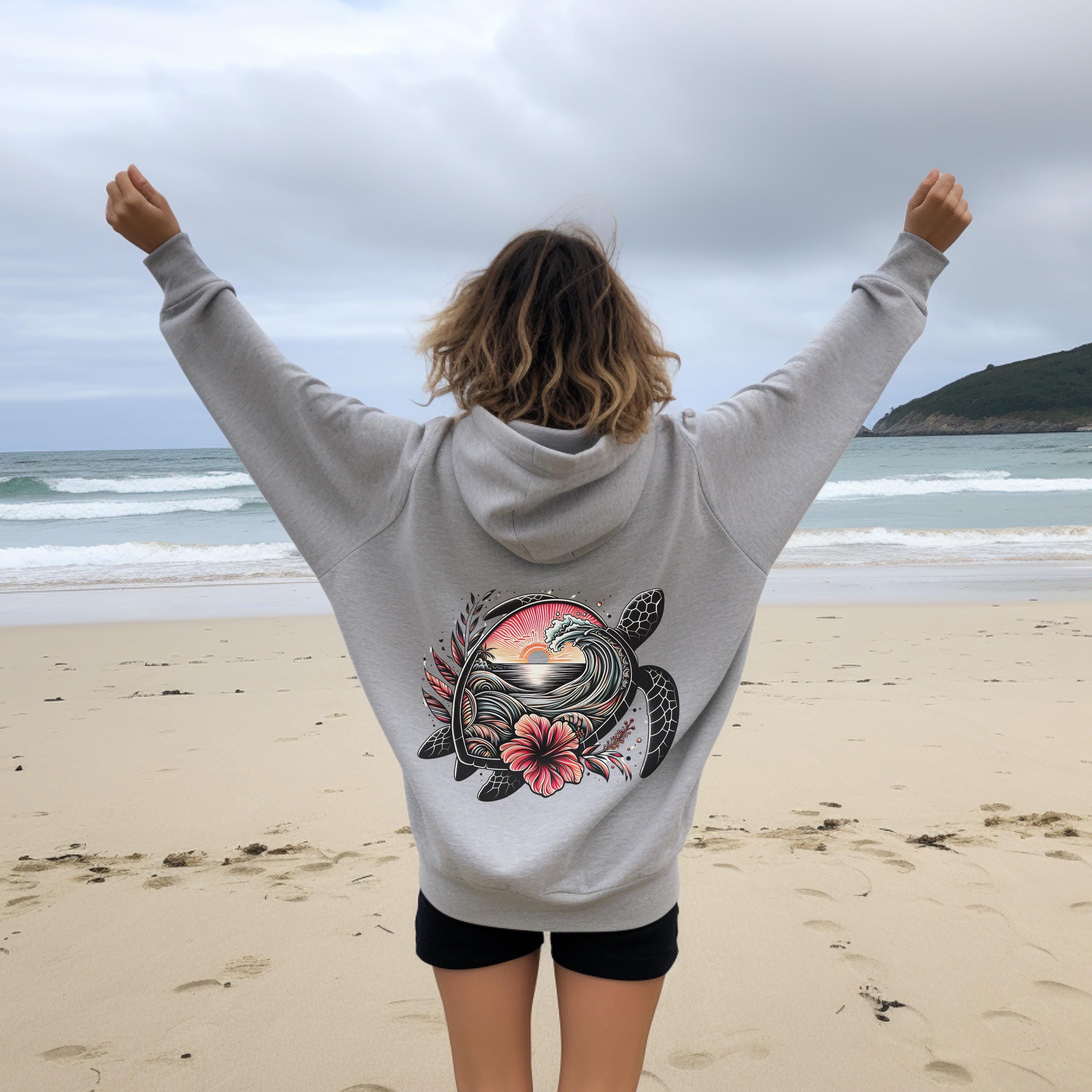 Sea Turtle Hibiscus Hoodie