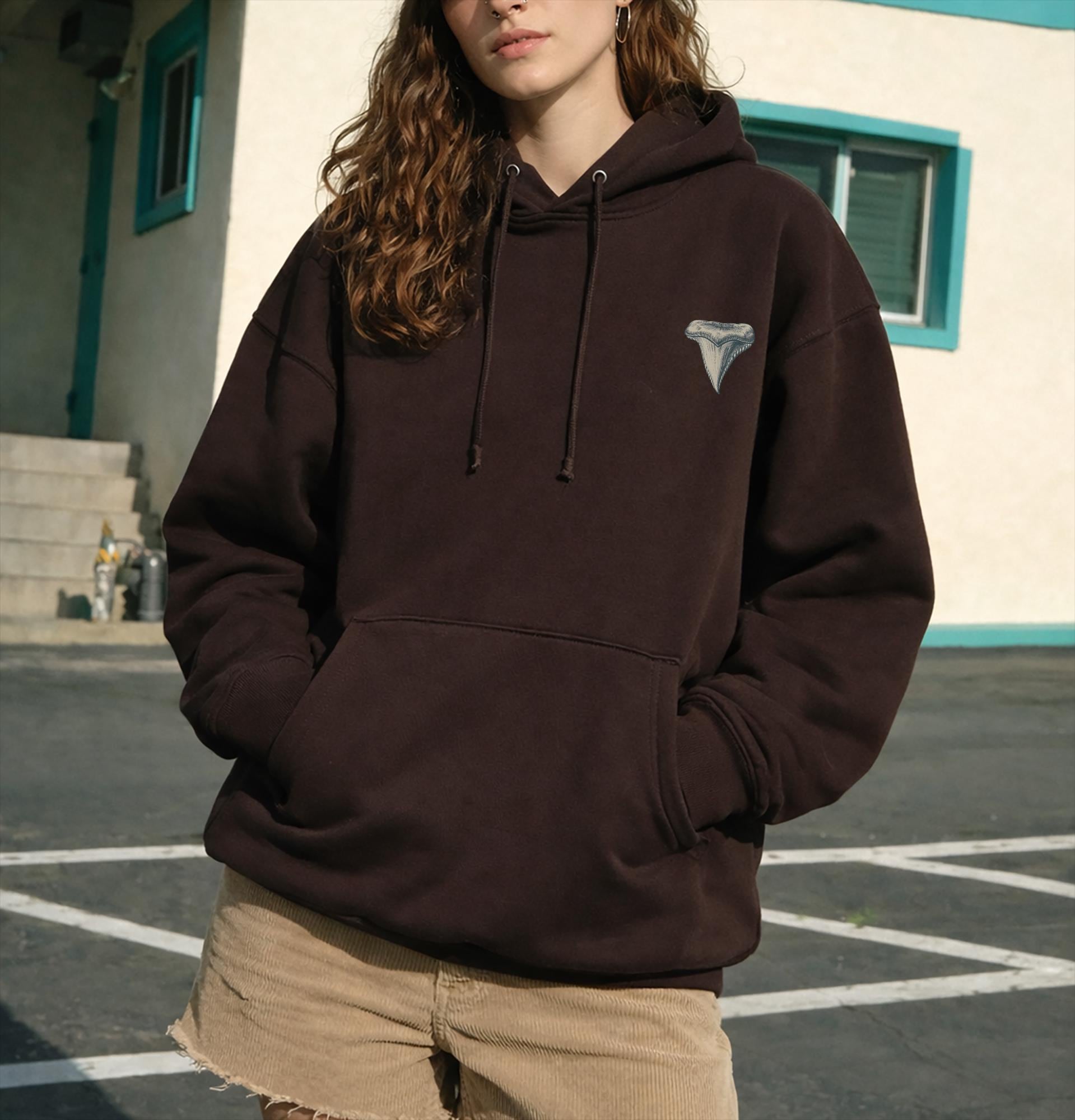 Vintage Look Bull Shark Anatomy Hoodie