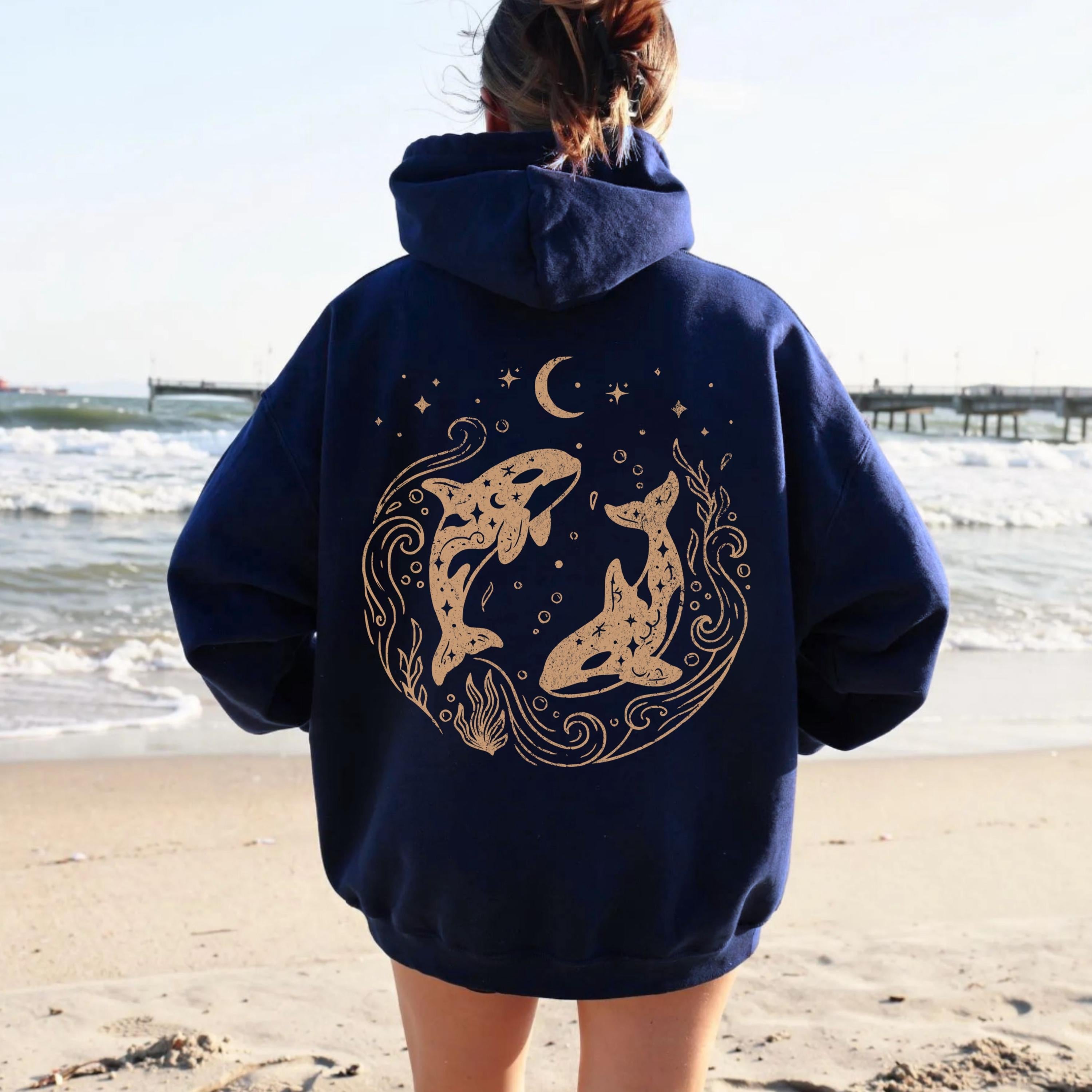 Twin Celestial Orcas Hoodie