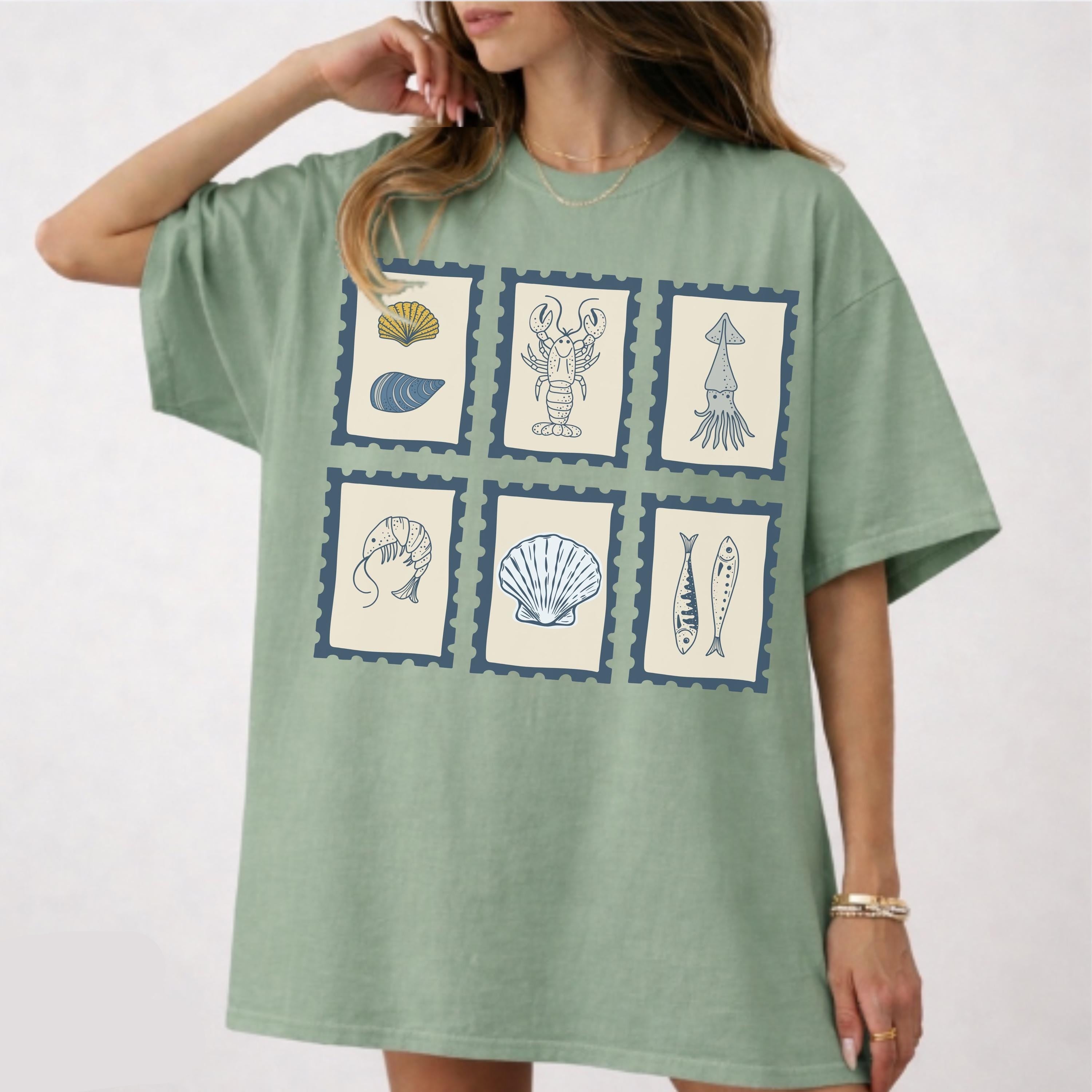 Vintage Coastal Stamp Shirt