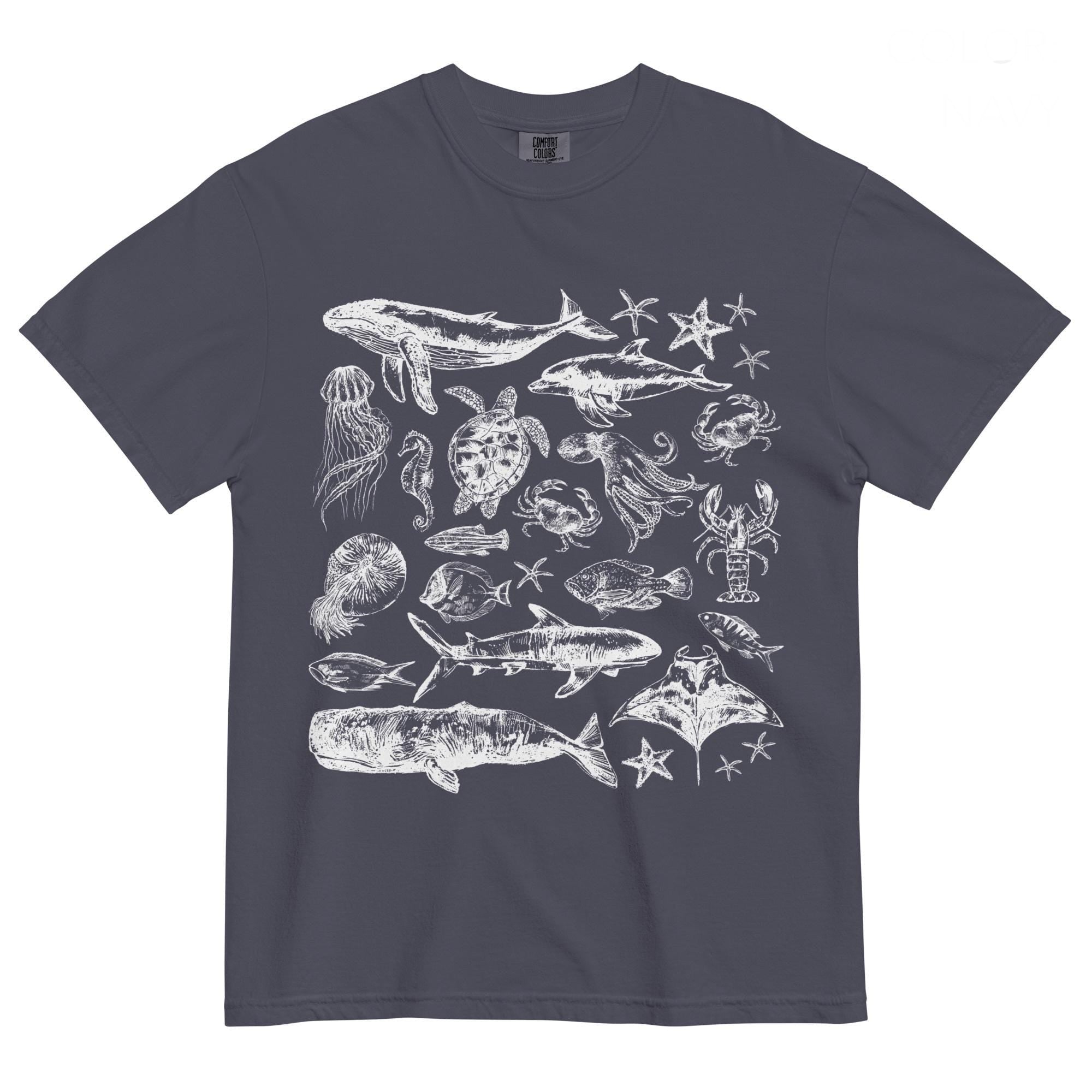 Sea Animals Doodle Shirt