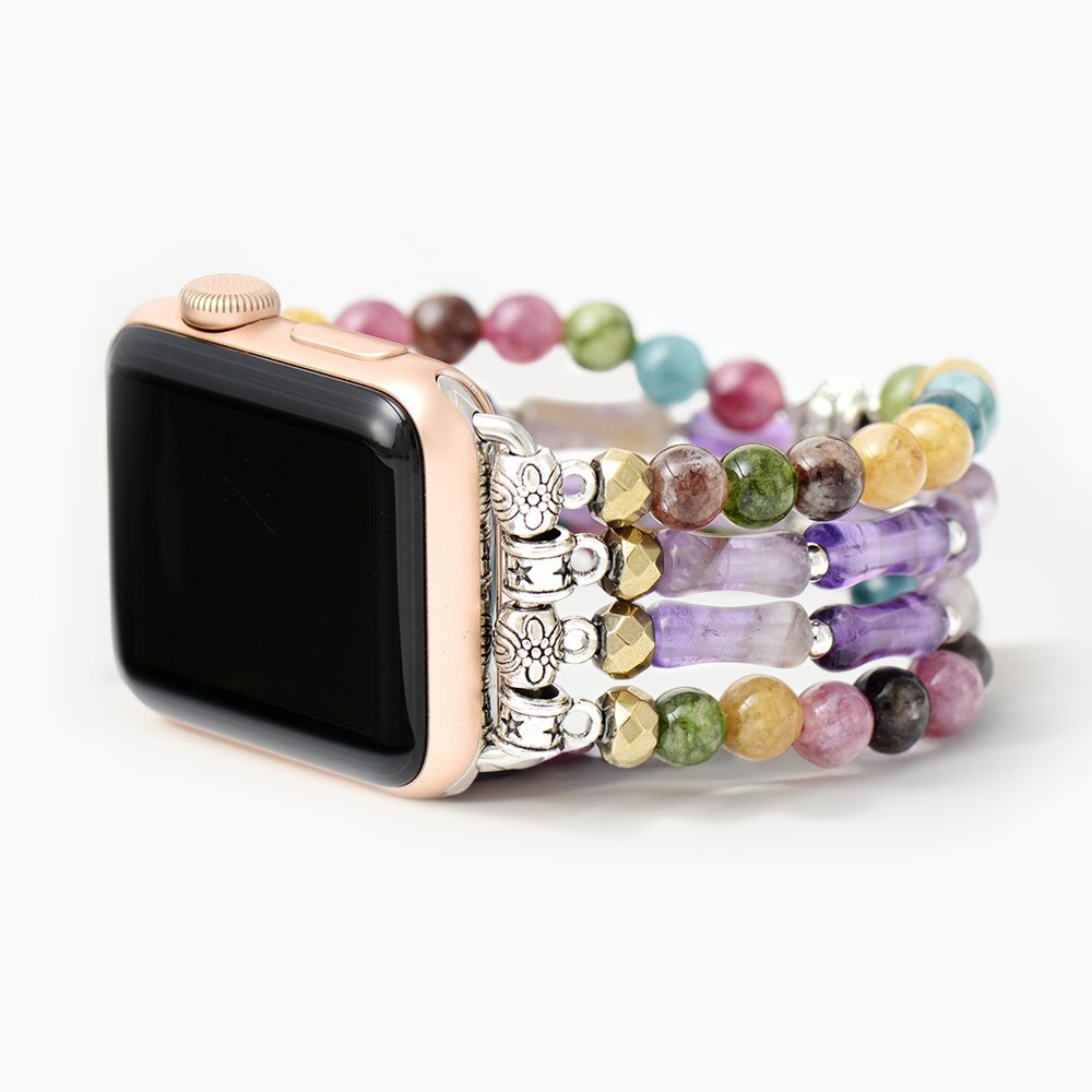Mosaic Amethyst Stretch Apple Watch Strap