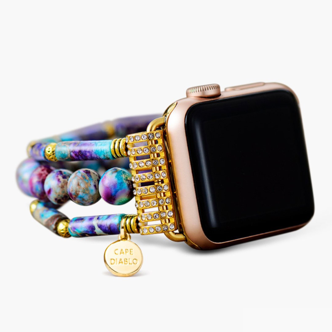 Periwinkle Jasper Stretch Apple Watch Strap