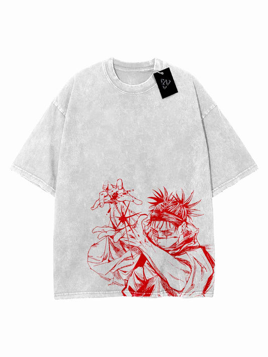 2-seitiges Vintage-T-Shirt „Piercing Blood“